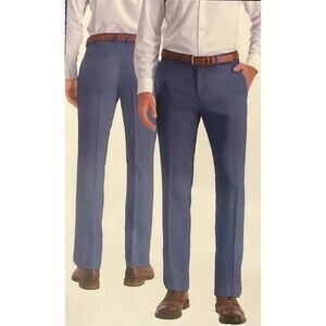 Kenneth Cole Techni-Cole Performance Dress Slim Fit Pant 34x34 Blue Chino Slacks